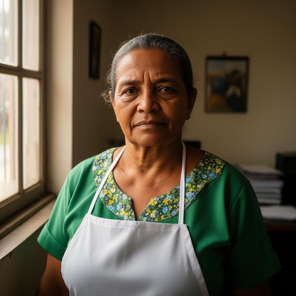 Trabalhadora doméstica em retrato documental